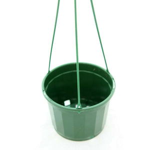 115mm Green or Black Hanging Basket Pot with Hanger