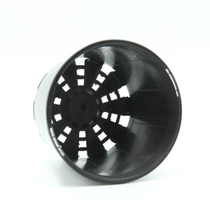 125mm Round Squat Plastic Pot in Black