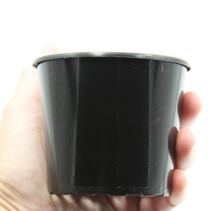 80mm Round Squat Pot in Black