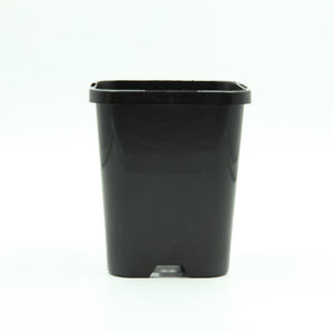 85mm Square Plastic Pot in Black with Tag lock