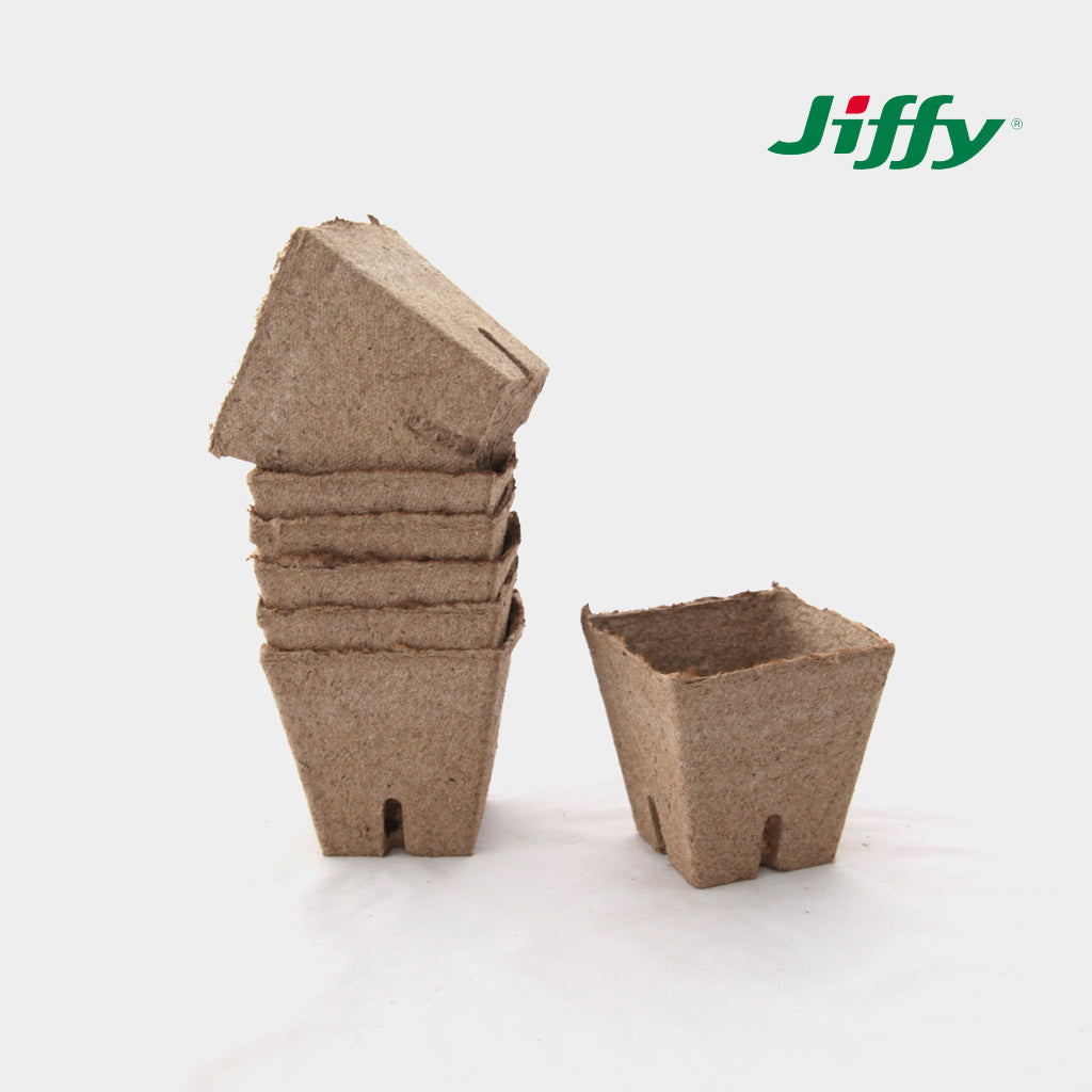 80mm Jiffy Peat Pot Square With Slits