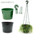 115mm Green or Black Hanging Basket Pot with Hanger