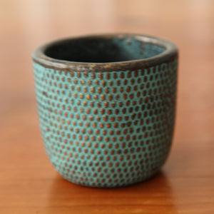 Ceramic Indoor Mini Pot - Teal, Black, White, Bronze
